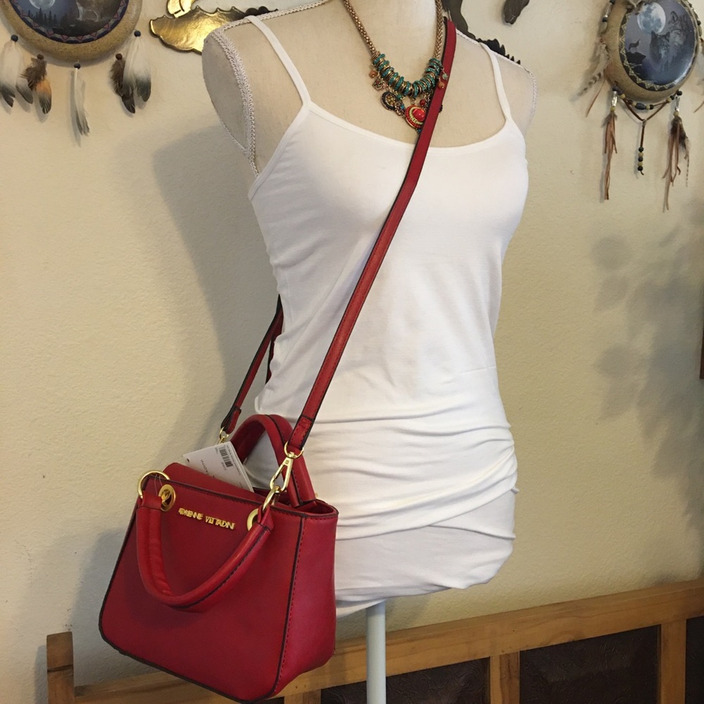 Adrienne Vittadini red crossbody Tote bag NWT